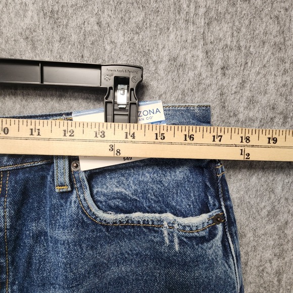 Arizona‎ Skater Jean Womens Sz 15 Blue Distressed Wide Leg Slouchy High Rise NEW - Picture 7 of 10